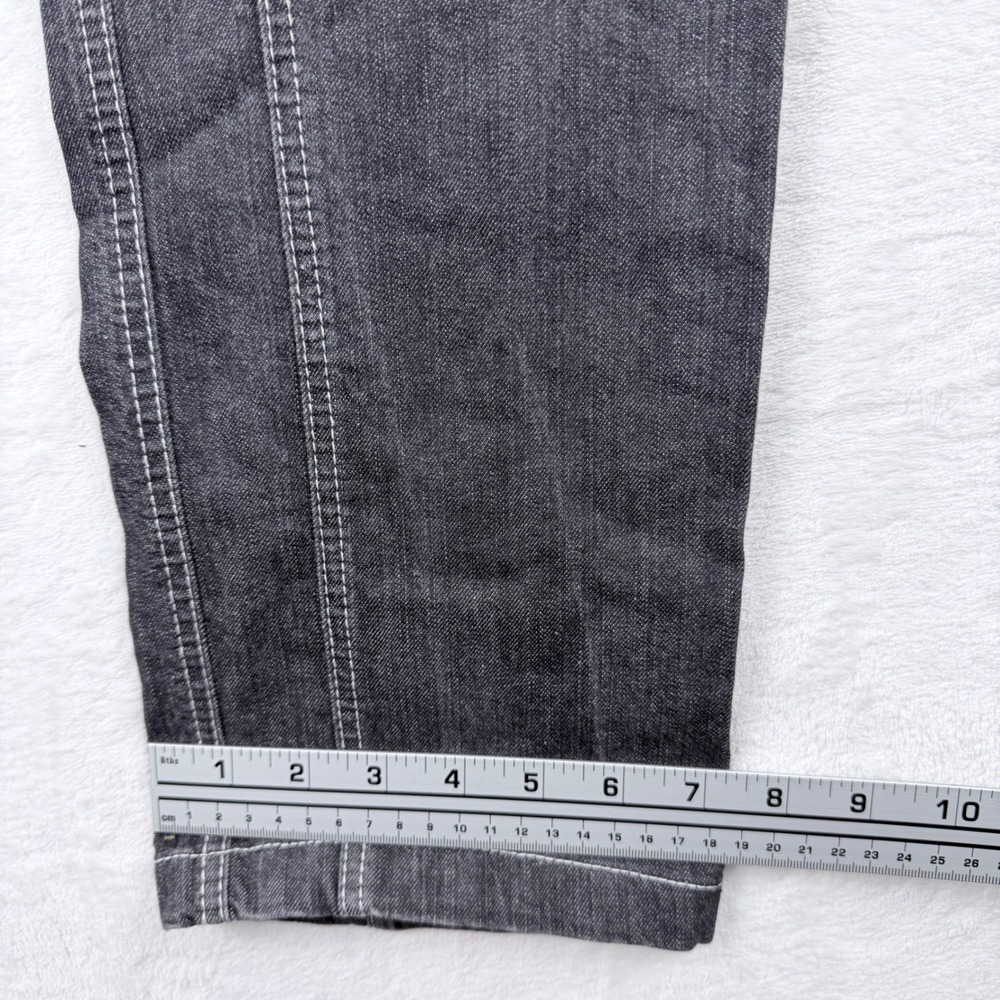 Laurel Straight Leg Jeans Dark Wash Contrast Stitch Denim Size 38 - Picture 10 of 11